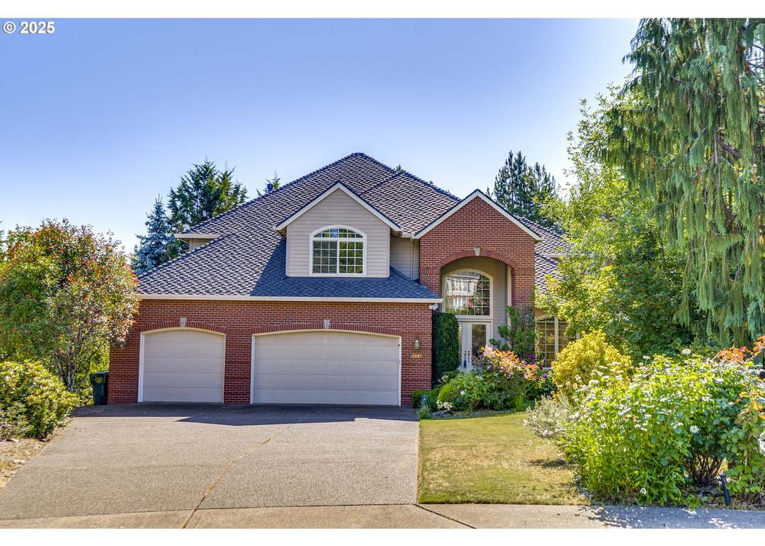 Residential home with landscaping