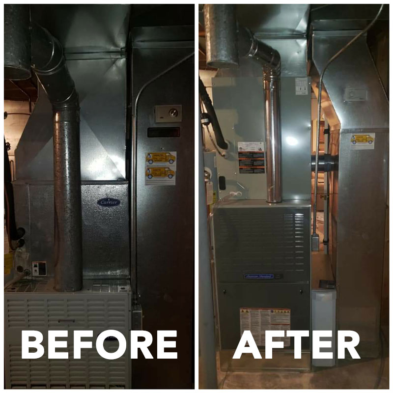 Residential furnace and ductwork